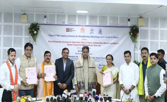 White Revolution 2.0: Tripura govt signs MoU to strengthen Dairy Cooperative Sector.